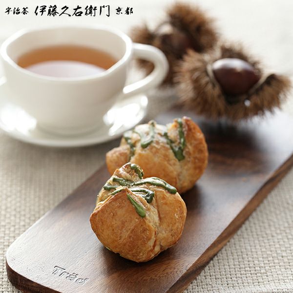 宇治抹茶マロンパイ 6個入【宇治菓子工房】 § 渋皮栗をまるごと一粒 栗