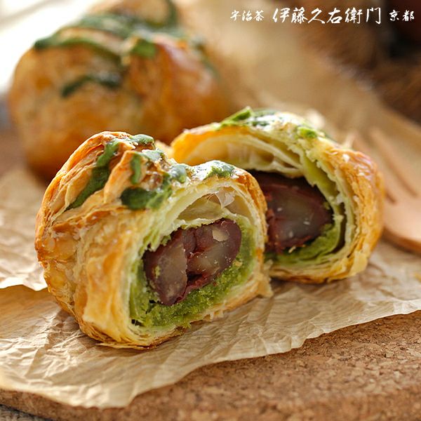 宇治抹茶マロンパイ 6個入【宇治菓子工房】 § 渋皮栗をまるごと一粒 栗