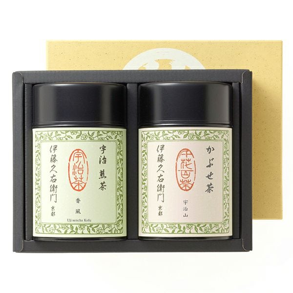 銘茶セット C-A（香風85g缶・宇治山85g缶） 化粧箱入 § 宇治茶ギフト