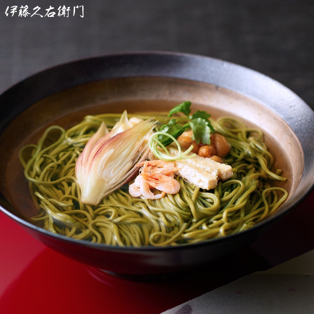N-3】宇治抹茶そば2人前×3袋・めんつゆ6袋・にしん3本セット【送料込み