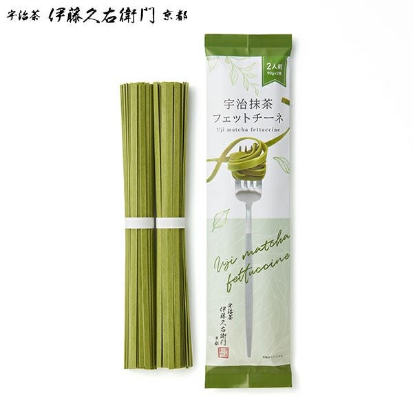 宇治抹茶フェットチーネ 180g 2人前 § 抹茶をパスタで味わう 京都 宇治 抹茶 パスタ デュラム小麦 090809 | 伊藤久右衛門 ...
