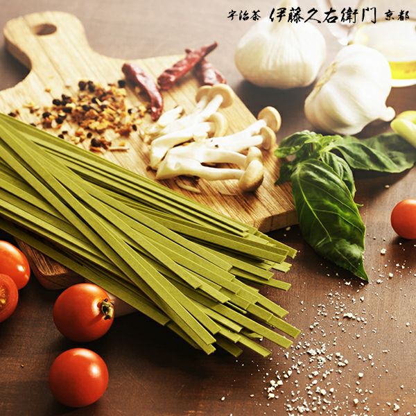 宇治抹茶フェットチーネ 180g 2人前 § 抹茶をパスタで味わう 京都 宇治 抹茶 パスタ デュラム小麦 090809 | 伊藤久右衛門 ...