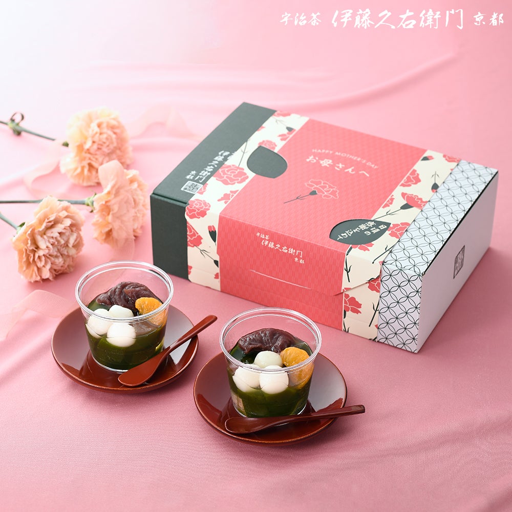完売】【母の日スリーブ付】【冷凍】宇治抹茶あんみつ 4個入【送料込み 完売】【母の日スリーブ付】【冷凍】宇治抹茶あんみつ 4個入【送料込み